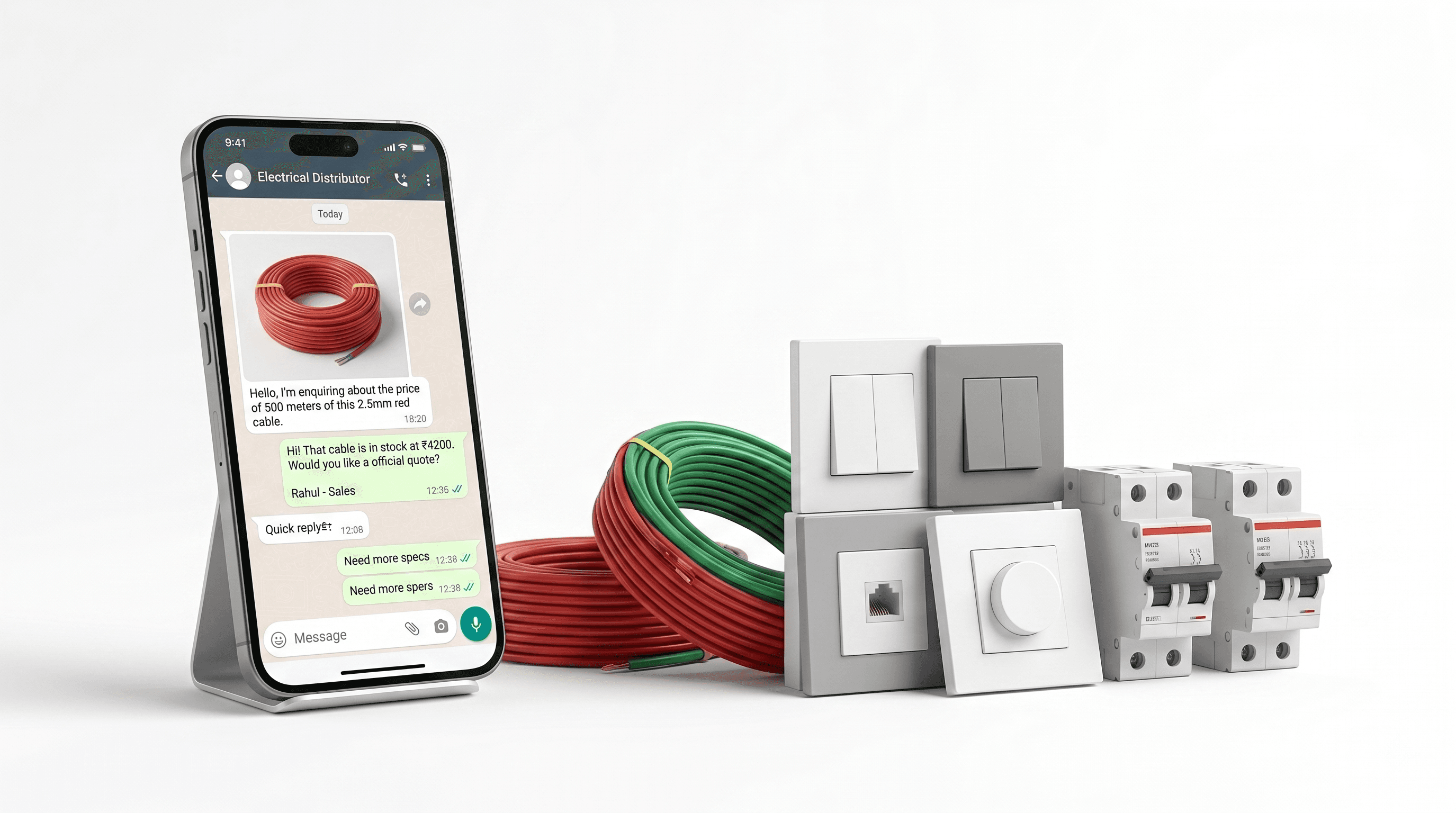 WhatsApp product enquiry support